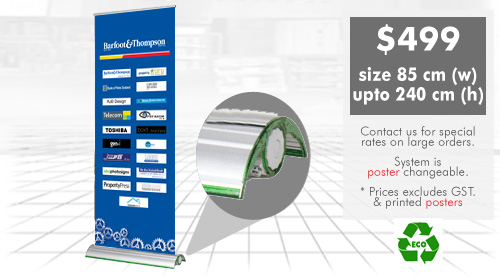 clipin pull up display stand, clipin roll up display stand
